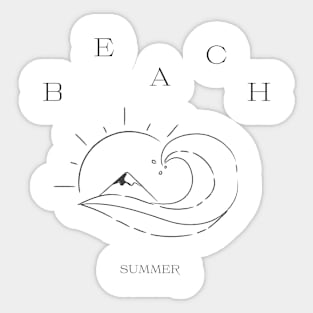 summer in the beach Sticker